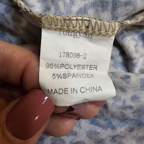 Tickled Teal Leopard Print Lightweight Skirt Small Animal Print Fall - Picture 5 of 6